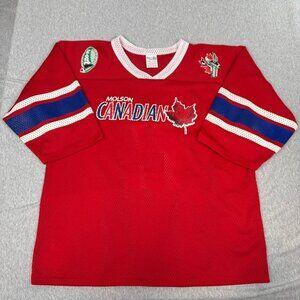 Vintage Molson Canadian Beer Athletic Knit Jersey Grey Cup 2003 Men's Size Large